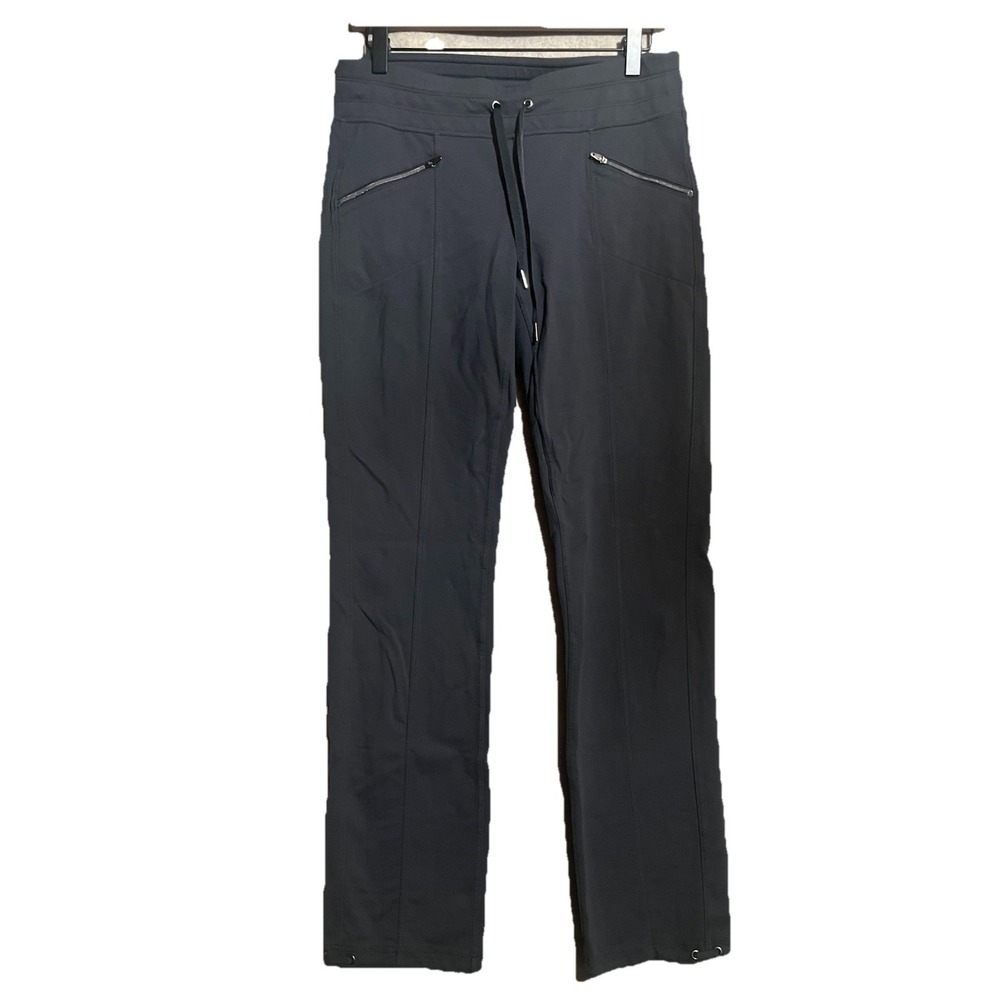 Athleta Metro‎ Slouch Gray Pants Joggers Size Small Drawstring Waist Zip Pockets